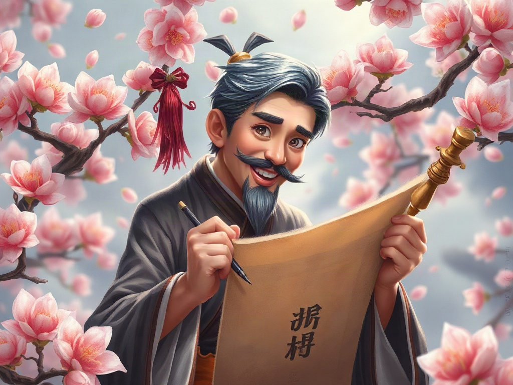 AI【唐伯虎】異世界版角色提示詞：異世界江南才子角色生成範例