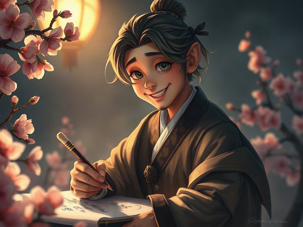AI【唐伯虎】異世界版角色提示詞：異世界江南才子角色生成範例