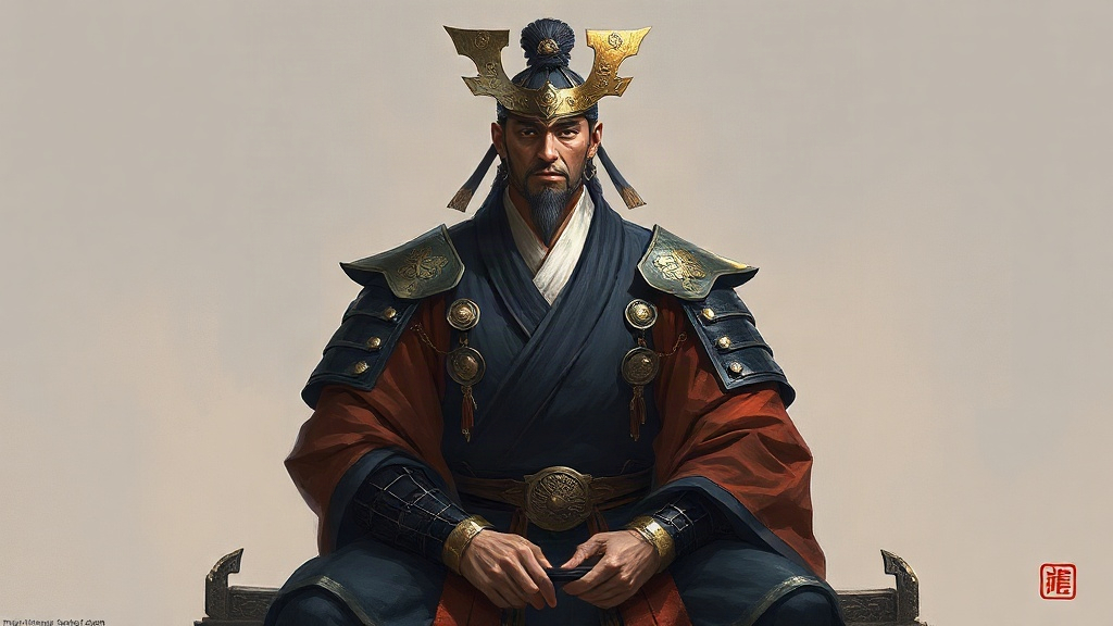 AI【德川家康】異世界版角色提示詞：異世界幕府將軍角色生成範例