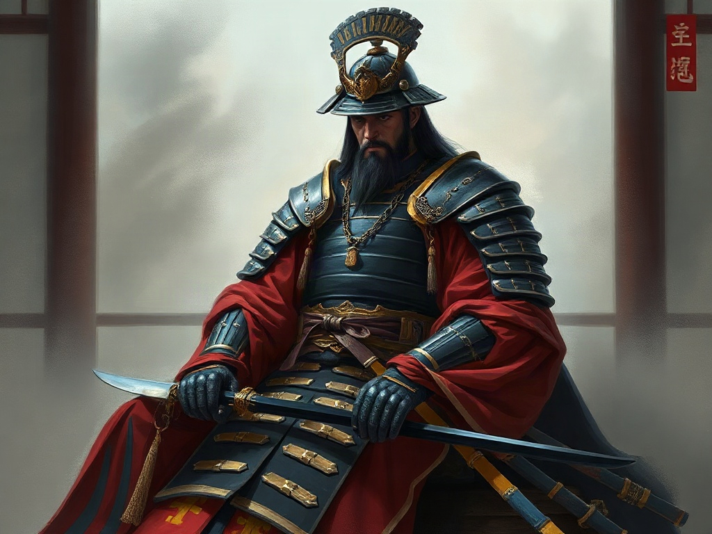 AI【德川家康】異世界版角色提示詞：異世界幕府將軍角色生成範例