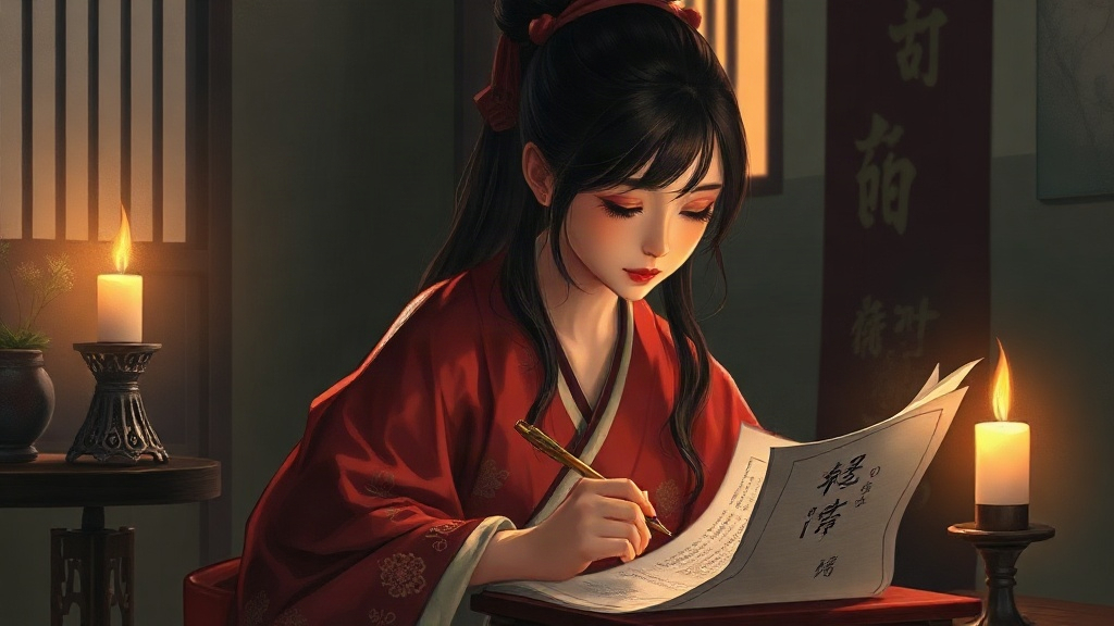 AI【紫式部】異世界版角色提示詞：異世界物語作家角色生成範例