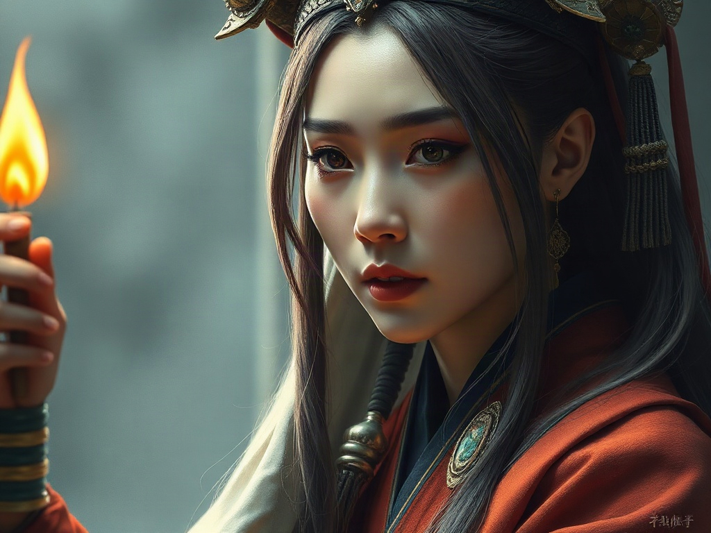 AI【卑彌呼】異世界版角色提示詞：異世界巫女女王角色生成範例