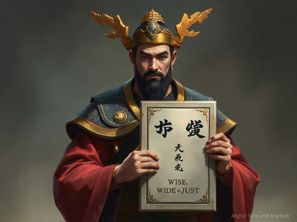 AI【蘭甘亨大帝】異世界版角色提示詞：異世界暹羅聖君角色生成範例