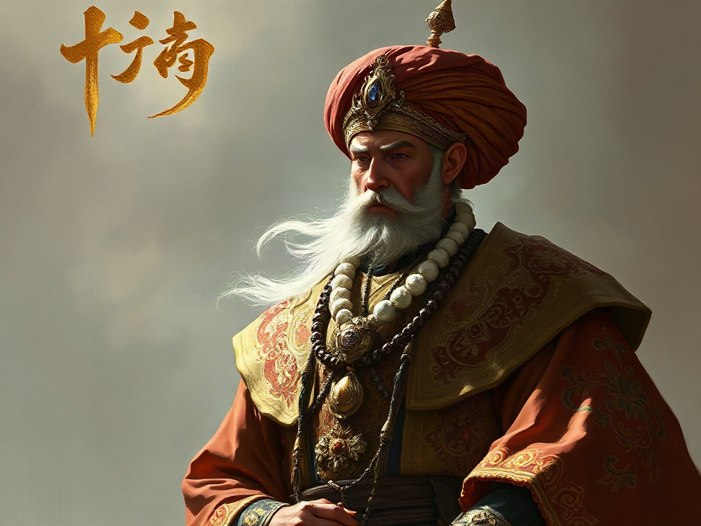AI【蘇萊曼大帝】異世界版角色提示詞：異世界鄂圖曼蘇丹角色生成範例