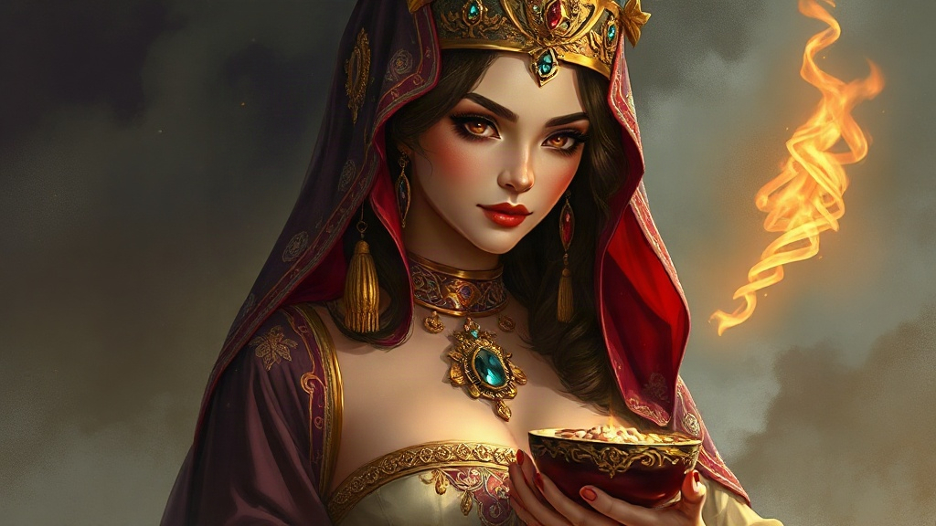 AI【示巴女王】異世界版角色提示詞：異世界香料女王角色生成範例