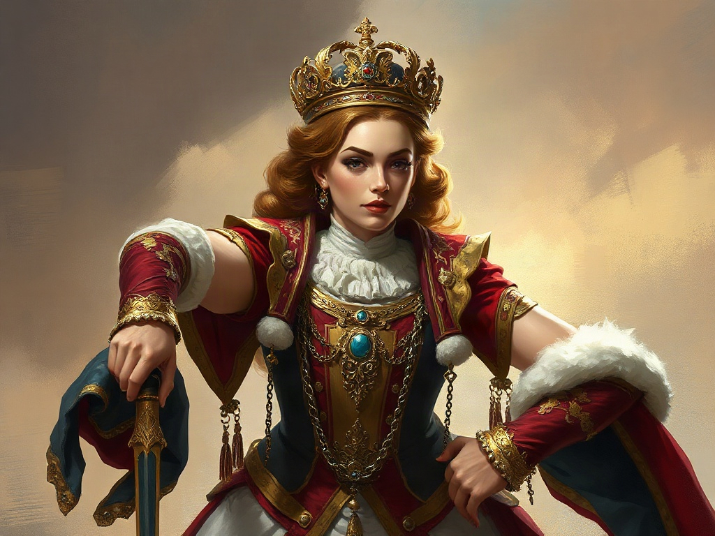 AI【凱薩琳大帝】異世界版角色提示詞：異世界強權女皇角色生成範例