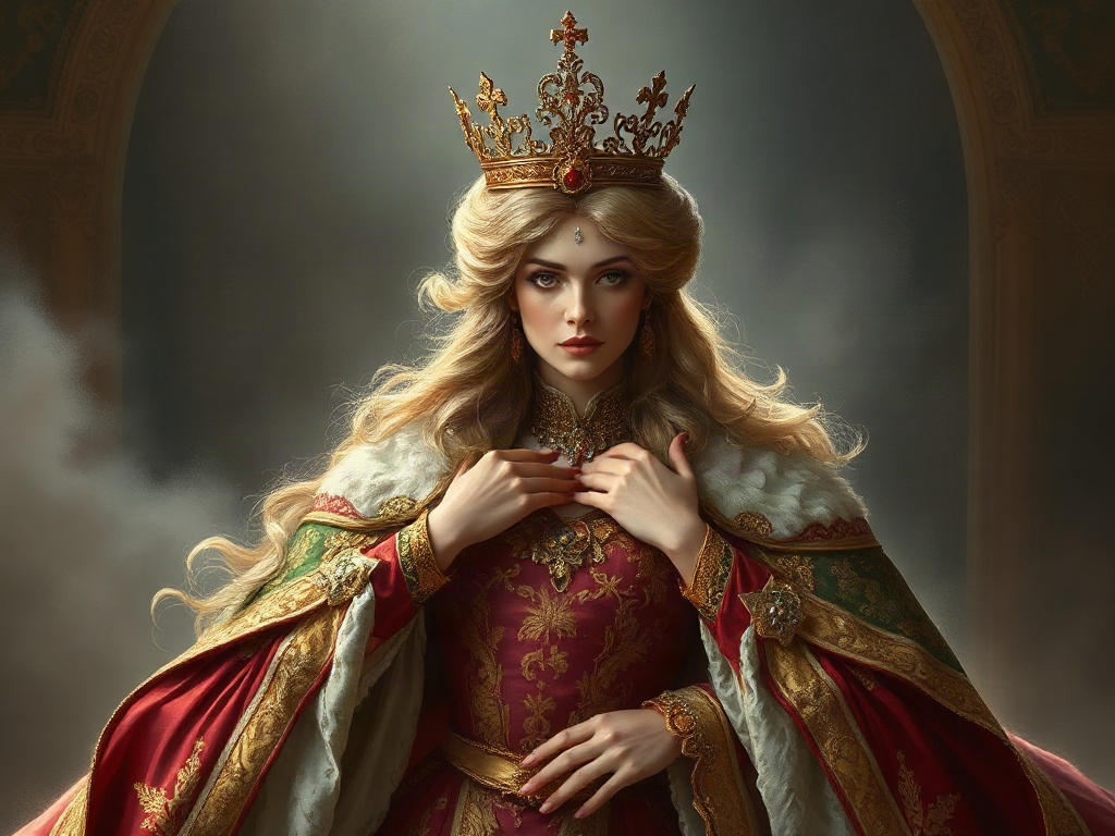 AI【凱薩琳大帝】異世界版角色提示詞：異世界強權女皇角色生成範例