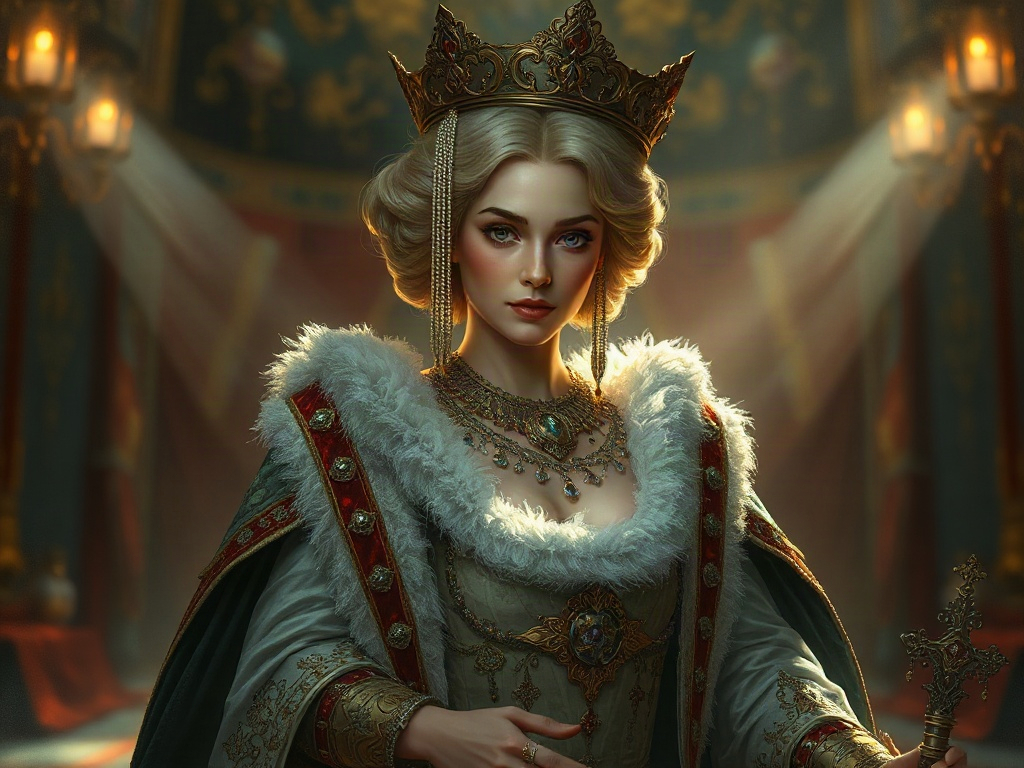 AI【凱薩琳大帝】異世界版角色提示詞：異世界強權女皇角色生成範例
