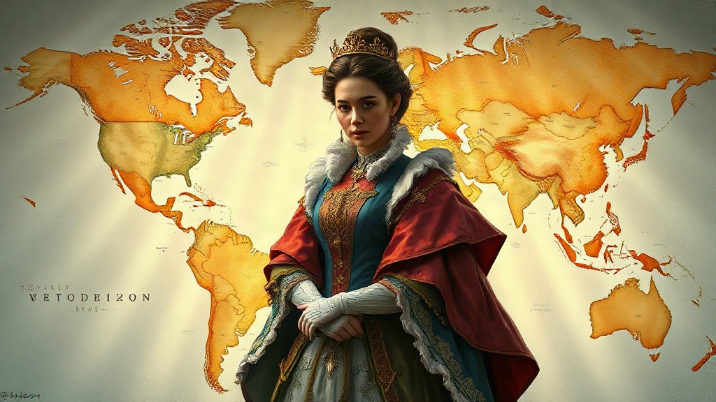 AI【維多利亞女王】異世界版角色提示詞：異世界日不落女皇角色生成範例