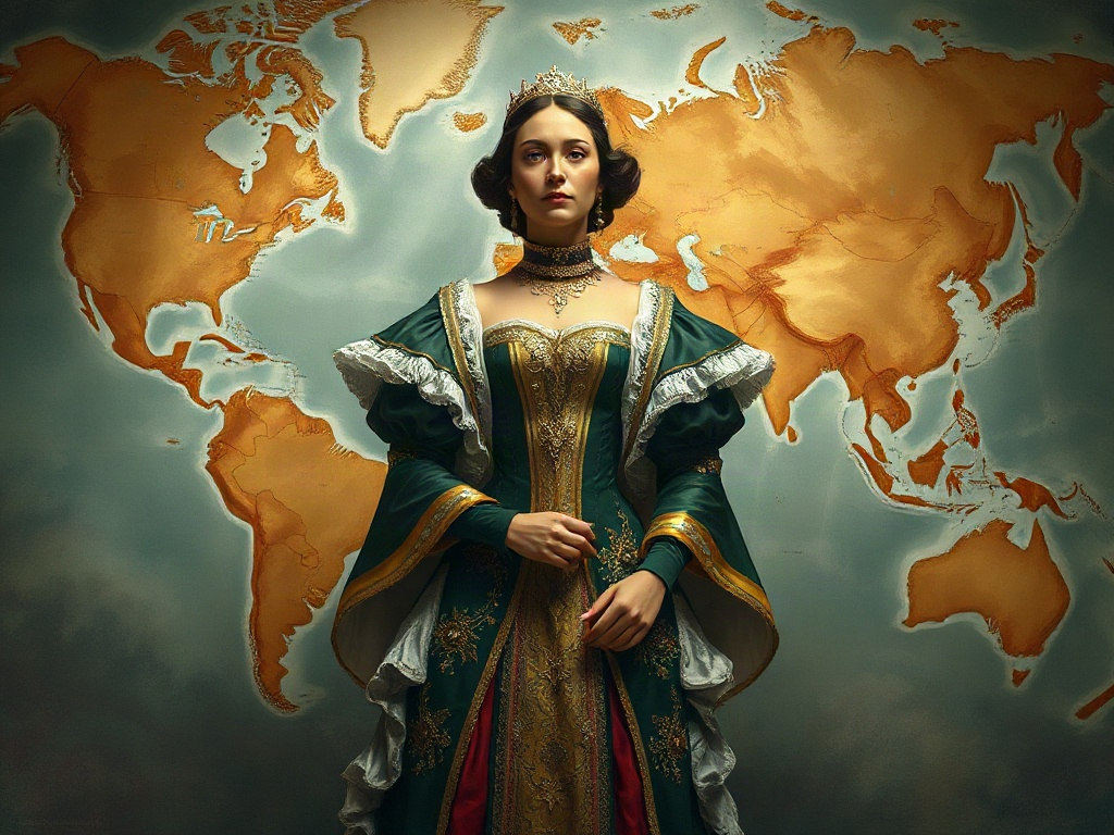 AI【維多利亞女王】異世界版角色提示詞：異世界日不落女皇角色生成範例