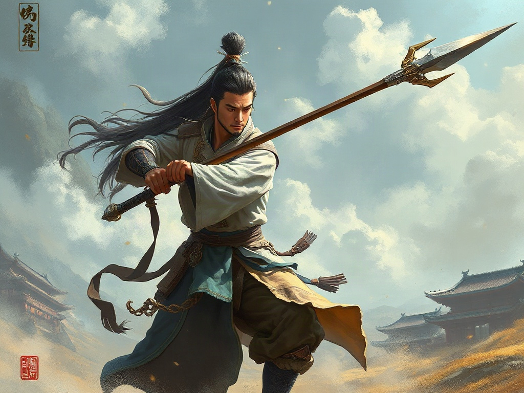 AI【趙雲】異世界版角色提示詞：異世界孤膽戰將角色生成範例