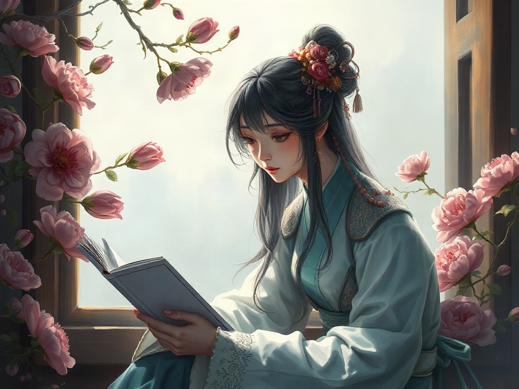 AI【李清照】異世界版角色提示詞：異世界婉約詞人角色生成範例