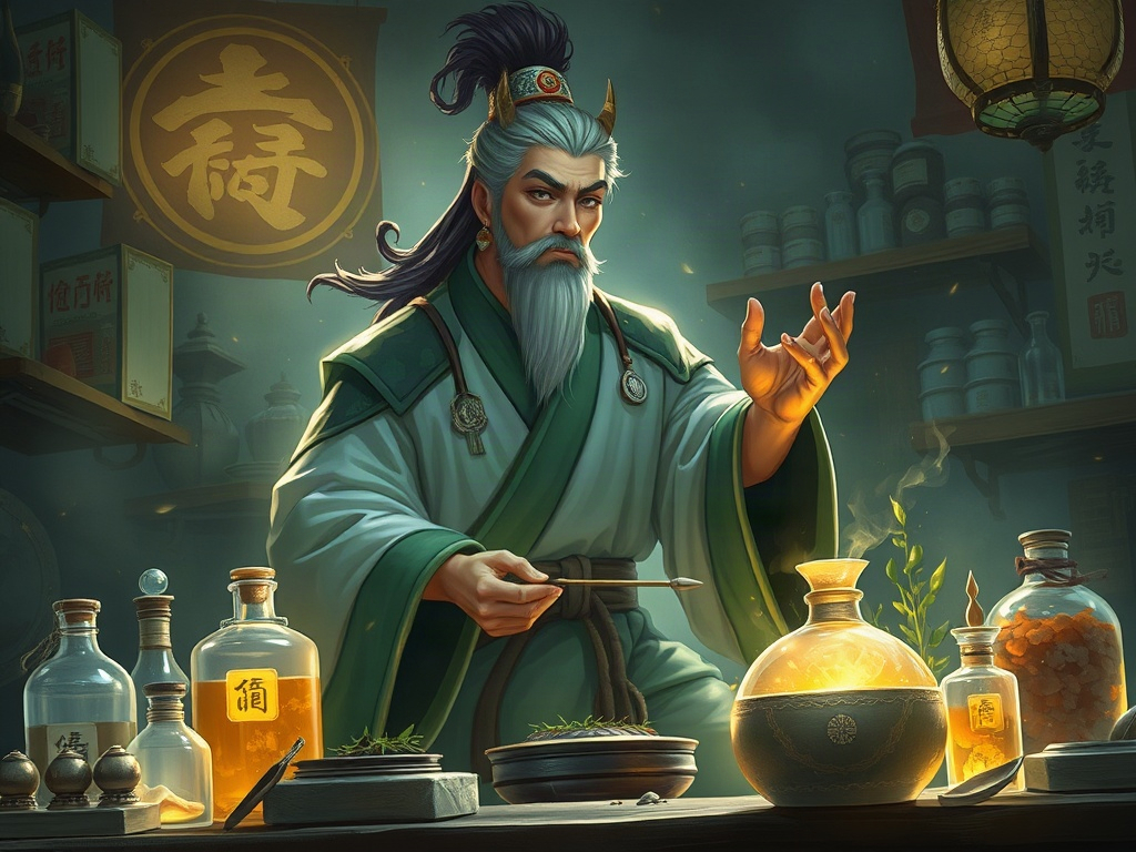 AI【華佗】異世界版角色提示詞：異世界神醫角色生成範例