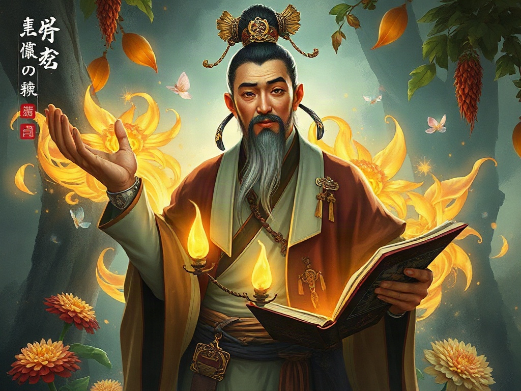 AI【李時珍】異世界版角色提示詞：異世界本草藥聖角色生成範例