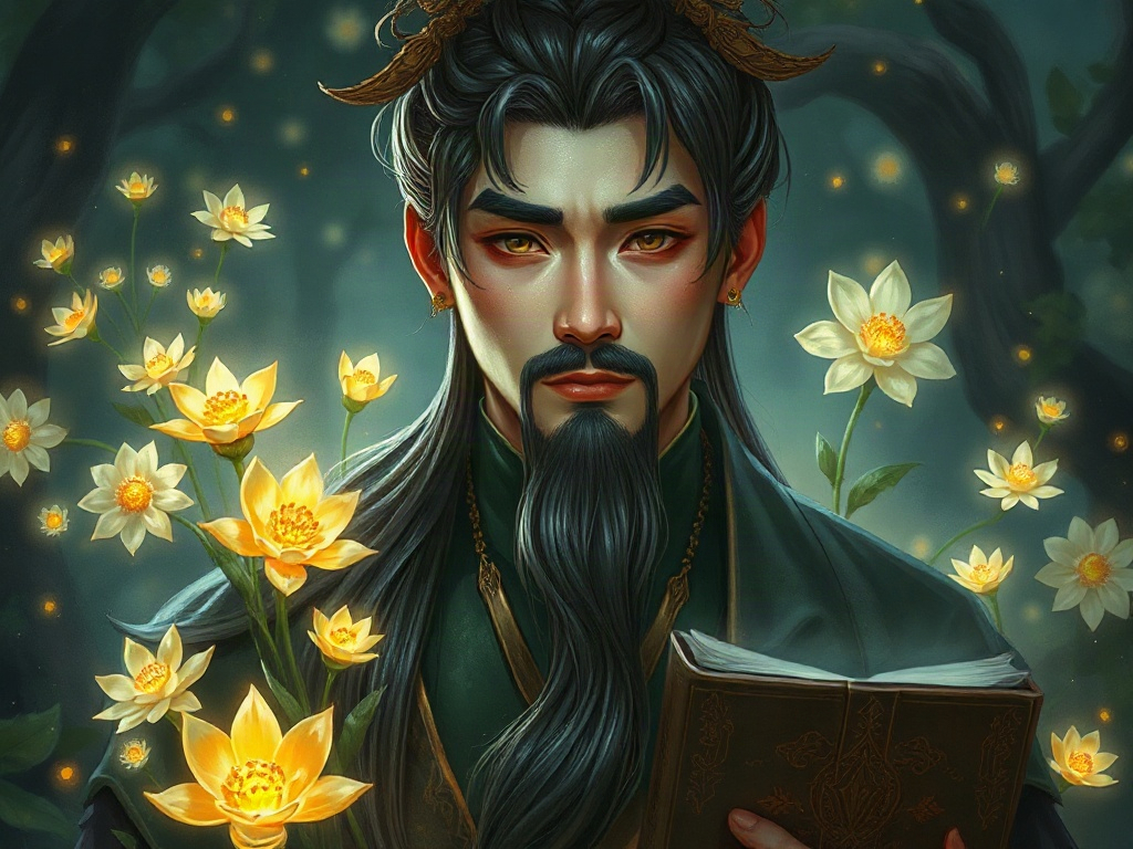 AI【李時珍】異世界版角色提示詞：異世界本草藥聖角色生成範例