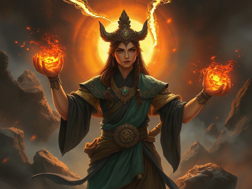 AI【女媧】異世界版角色提示詞：異世界補天女神角色生成範例