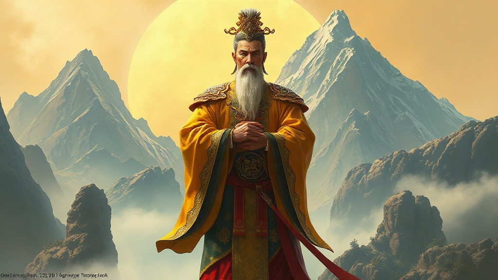 AI【黃帝】異世界版角色提示詞：異世界人文初祖角色生成範例