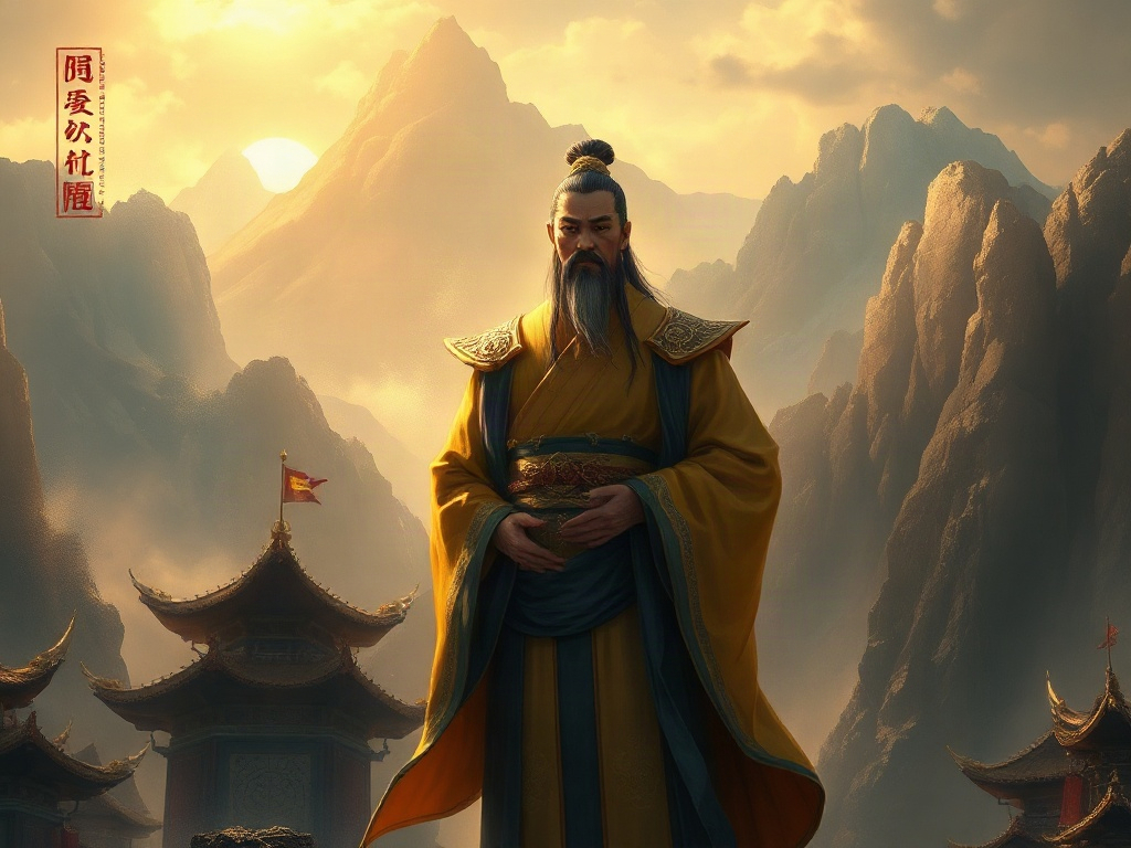 AI【黃帝】異世界版角色提示詞：異世界人文初祖角色生成範例