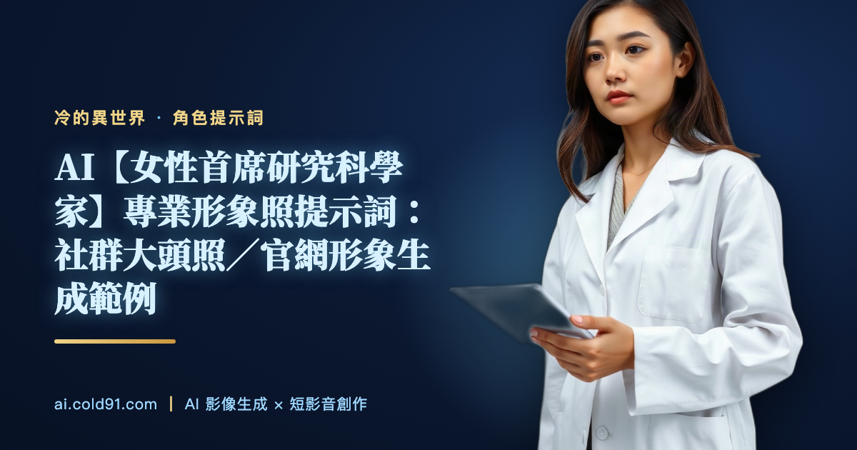 女性首席研究科學家